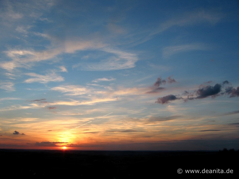 Sonnenuntergang in der Frnkischen Schweiz  - 26.8.2005