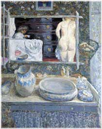 "Spiegel ber dem Waschtisch" von Pierre Bonnard (1867-1947)